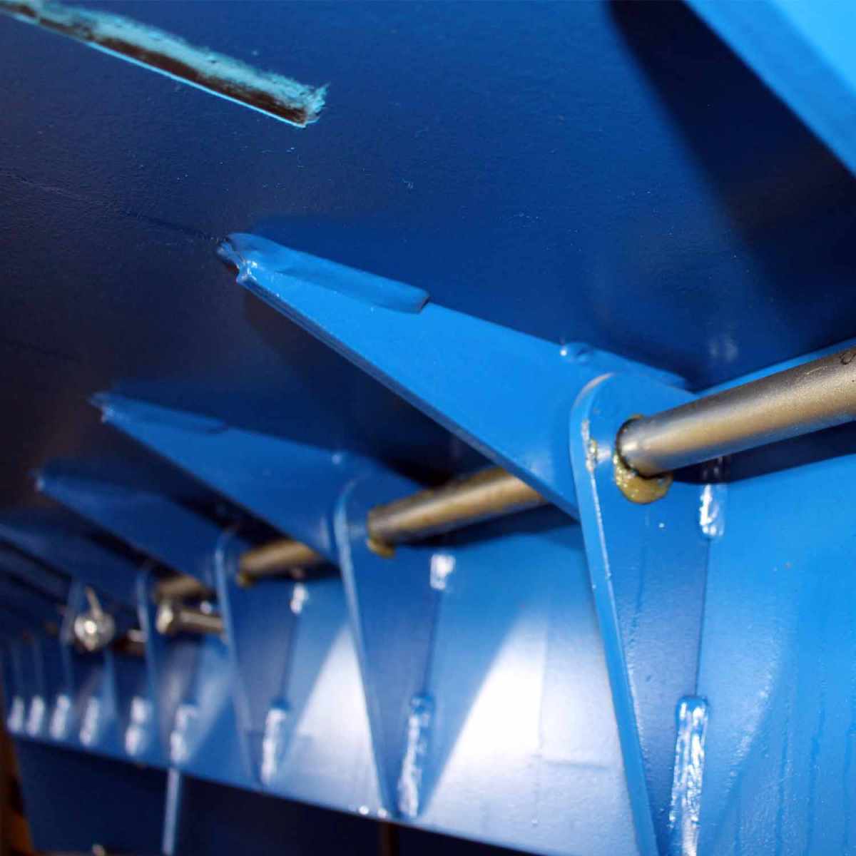 Close-up of EBS Hinged Lip Dock Leveller (PS) welds